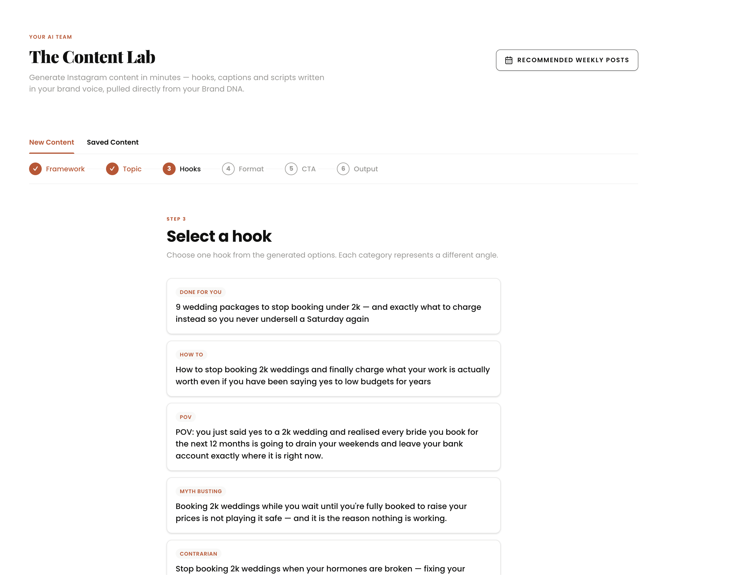 The Content Lab generation engine